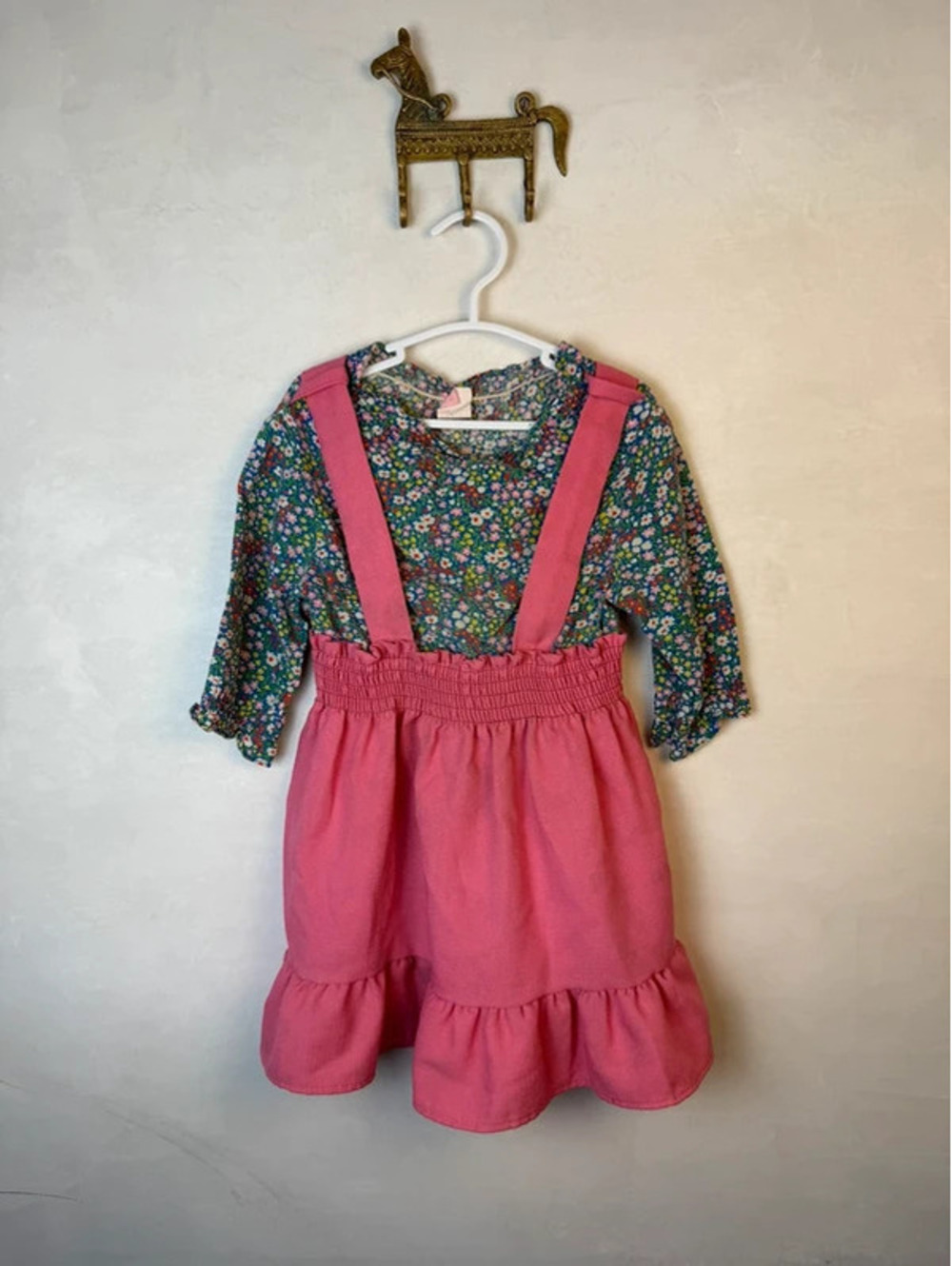 One piece vintage pinafore style dress size 4